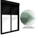 Ver imagem 5 de Porta de Alumínio de Correr Lateral 2 Folhas Persiana Integrada Automatizada 220 Volts 235x160 Preto Lucasa