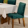 Capa de Cadeira Jantar Avulsa Lisa Splendore Ajustável com Elástico - Tecido Veludo Suede Decoração  - 1