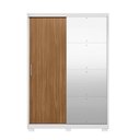 Ver mais imagens de Guarda Roupa Casal Riva 2 Portas de Correr 4 Gavetas MDF com Espelho Branco-Amendola Demóbile