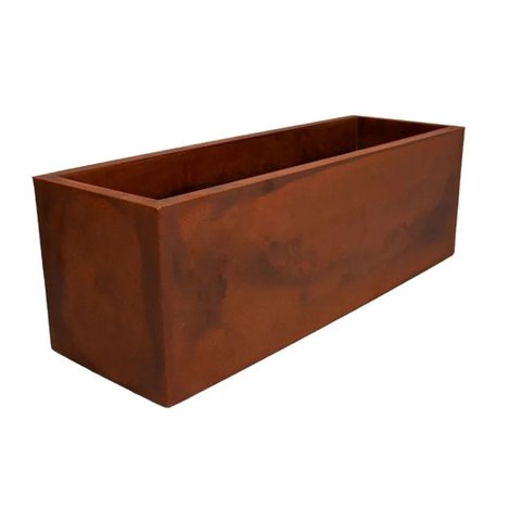 Cachepot Floreira Flat para Plantas 67 Aço Corten - Japi