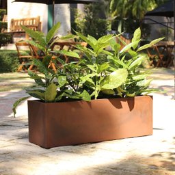 Cachepot Floreira Flat para Plantas 67 Aço Corten - Japi - 2