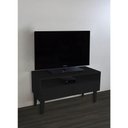 Ver imagem 1 de Rack Para Tv Bancada Com Nicho E Gaveta Preto Laca