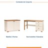 Kit 2 Peças com Escrivaninha 150cm e Armário 2 Portas Pés em Madeira Maciça Ananda CabeCasa MadeiraMadeira - 2