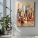 Ver imagem 2 de Quadro Decorativo Abstrato Ponte de Ny C/ Textura Pinceladas