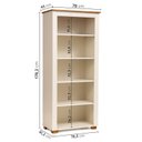 Ver imagem 4 de Conjunto Home Office 1 Mesa 120cm 2 Gavetas 1 Estante 1 Armário 2 Portas Ananda CabeCasa MadeiraOriginals Off White Mel Branco