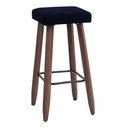 Ver imagem 1 de Banqueta Alta Quadrada Pés Madeira Paris - House Móveis:azul