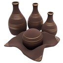 Ver imagem 1 de Jogo De Vasos Trio Garrafas E Centro De Mesa - Choco Gold