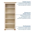 Ver imagem 7 de Conjunto 3 Peças com Escrivaninha, Estante e Armário Ananda CabeCasa MadeiraOriginals Off White Mel Branco 100% MDF