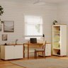 Conjunto 3 Peças com Escrivaninha, Estante e Armário Ananda CabeCasa MadeiraOriginals Off White Mel - 1