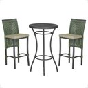 Ver imagem 1 de Mesa Bistrô e 2 Banquetas Roma Preta Corda Náutica Estofado 7 Trama Original