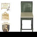 Ver imagem 4 de Mesa Bistrô e 2 Banquetas Roma Preta Corda Náutica Estofado 7 Trama Original