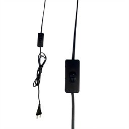 Arandela de Parede New City C/ Plug e Interruptor - Preto - 4