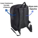 Ver imagem 2 de Mochila Bolsa Casual Unissex Preta Bolso Extra Frontal