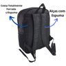 Mochila Bolsa Casual Unissex Preta Bolso Extra Frontal - 2