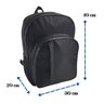Mochila Bolsa Casual Unissex Preta Bolso Extra Frontal - 3