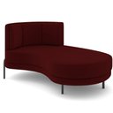 Ver imagem 1 de Chaise Longue Divã 164cm Braço Direito Logus D06 Veludo Vermelho - Mpozenato