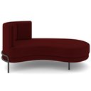 Ver imagem 7 de Chaise Longue Divã 164cm Braço Direito Logus D06 Veludo Vermelho - Mpozenato