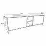Rack E Painel De Tv 160cm Madeirado Preto Lilies Móveis - 4