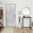 Ver imagem 2 de Porta Palheta sem Ventilação Alumínio 210cm x 70cm Esquerda Linha 25