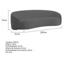 Ver imagem 3 de Kit Sofá 3 Lugares 200cm e 2 Poltronas Orgânica Luxo Recepção Amore Linho - Doce Sonho Móveis