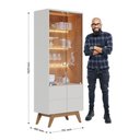 Ver imagem 7 de Cristaleira Ambiente Noronha Off White Matte Freijó- Colibri