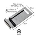 Ver imagem 2 de Registro Regulador Chamine Chapa Aço Inox Paulista 15x29cm