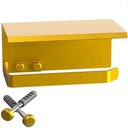 Ver imagem 2 de Suporte Porta Papel Higiênico de Parede Dourado Max