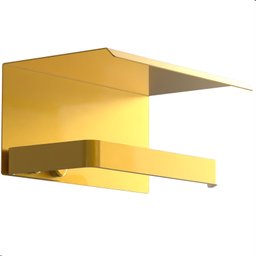 Suporte Porta Papel Higiênico de Parede Dourado Max - 3 Suporte Porta Papel Higiênico de Parede Dourado Max - 3