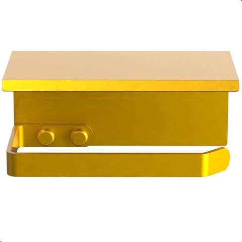 Suporte Porta Papel Higiênico de Parede Dourado Max
