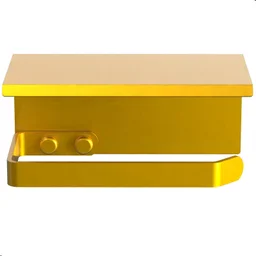 Suporte Porta Papel Higiênico de Parede Dourado Max - 1 Suporte Porta Papel Higiênico de Parede Dourado Max - 1