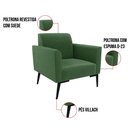 Ver imagem 5 de Poltrona Pés Villach Marisa Suede D03 - D\'rossi Cor Verde