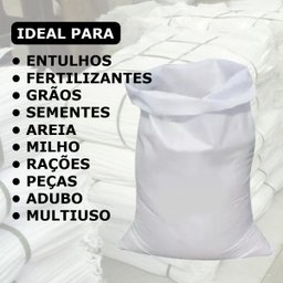 Kit 20 Saco Ráfia Entulho Construção Reciclagem 80x45cm 25kg - 3 Kit 20 Saco Ráfia Entulho Construção Reciclagem 80x45cm 25kg - 3