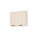 Ver imagem 2 de Armário Aéreo 2 Portas Ripado 80cm Aurora Espresso Móveis