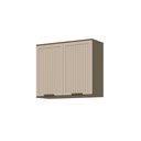 Ver imagem 2 de Armário Aéreo 2 Portas Ripado 80cm Aurora Espresso Móveis