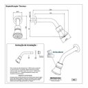 Ver imagem 2 de Chuveiro Ducha Metal Articulado para Aquecedor Solar e a Gás - Cromado/cromo