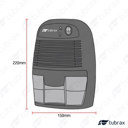 Mini Desumidificador Elétrico Preto Bivolt 127-220v Antimofo 500ml Tubrax - 8