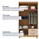 Ver imagem 5 de Guarda-Roupa Solteiro 4 Portas 2 Gavetas Itapema Bege/Carvalho Americano/Off White