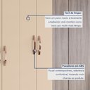 Ver imagem 7 de Guarda-Roupa Solteiro 4 Portas 2 Gavetas Itapema Bege/Carvalho Americano/Off White