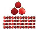 Ver imagem 1 de Kit 48 Bolas de Natal Mista Fosca, Lisa e Glitter Vermelha 5cm
