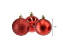 Ver imagem 2 de Kit 48 Bolas de Natal Mista Fosca, Lisa e Glitter Vermelha 5cm