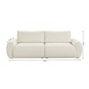 Ver imagem 3 de Sofá Living 4 Lugares Chenille Cinza Escuro Tec.2303 Murale 240cm Yescasa
