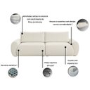Ver imagem 4 de Sofá Living 4 Lugares Chenille Cinza Escuro Tec.2303 Murale 240cm Yescasa