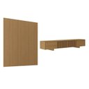 Ver imagem 3 de Rack com Painel Ripado TV até 75 Polegadas Planejado 200x230cm Aruá CabeCasa MadeiraOriginals Marrom Jatobá