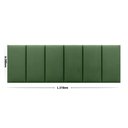 Ver imagem 3 de Cabeceira Modulo Kit 6 Peças 0.35x0.70cm Verde