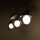Ver imagem 5 de Plafon Sobrepor de Teto Lustre Jabuticaba com 3 Vidros Globos 10cm Fume para Sala, Quarto, Cozinha