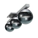 Ver imagem 4 de Plafon Sobrepor de Teto Lustre Jabuticaba com 3 Vidros Globos 10cm Fume para Sala, Quarto, Cozinha