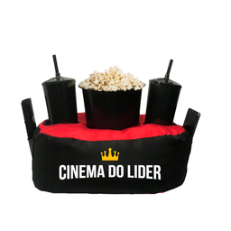 Almofada Porta Pipoca Bicolor Cinema do Lider:Preto - 1