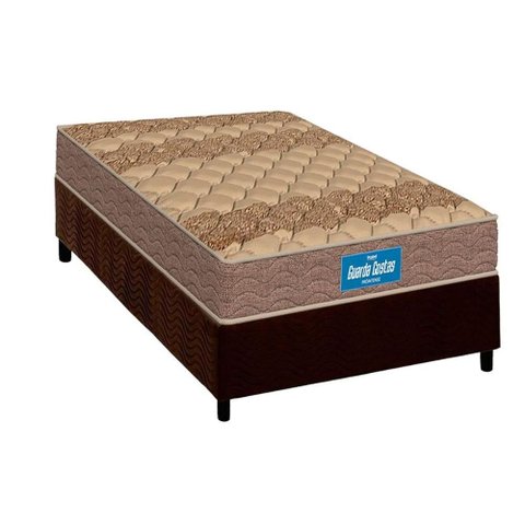Cama Box Solteiro: Colchão Ortopédico Probel D33 Firmepedic Guarda Costas Próintense Brown + Base