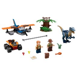 Blocos de Montar Jurassic World - Velociraptor Missao de Resgate com Biplano LEGO DO BRASIL - 1
