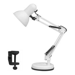 Luminária Pixar Mesa Garra Articulada Escritório Regulavel 2 em 1 Leitura Base Metal Articulavel - 2